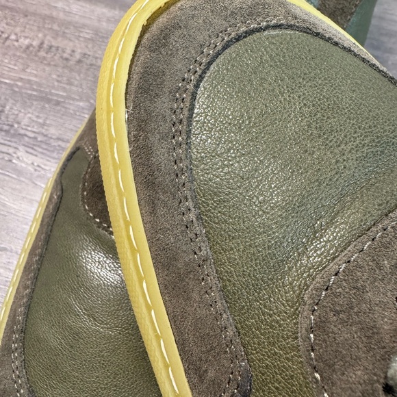 Goodman Modern London Edge Olive Green Leather Suede Snekers Mens 8 - Picture 12 of 12